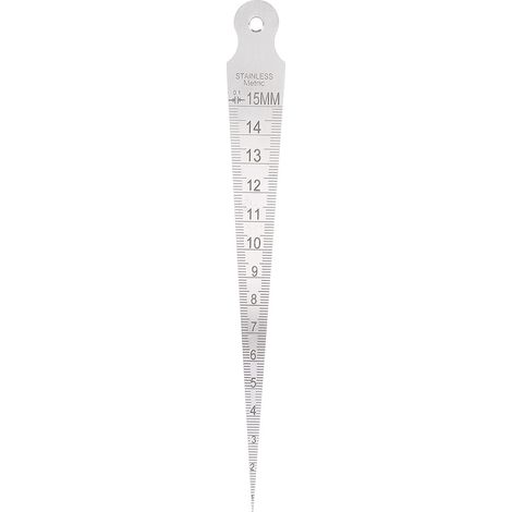 1-15mm Stainless Steel Ruler Welding Inspection Taper Gauge Metric Imperial Measure Tool (1/5)