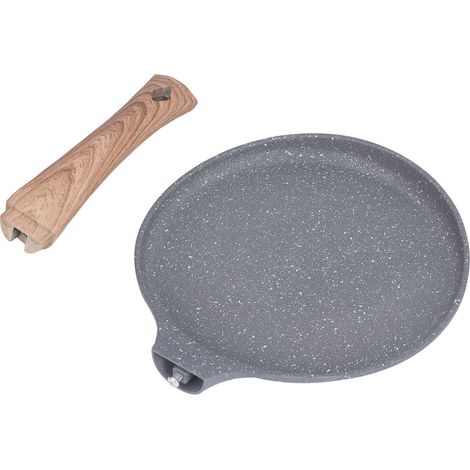Poêle à Pancakes à Fond Plat en Aluminium Gris - Poêle Antiadhésive pour Cuisine (1/5)