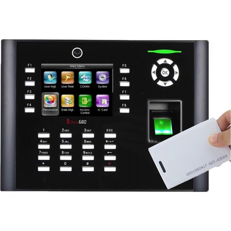 Machine de pointage pour les employés des petites Iclock680 tcp/ip USB système de contrôle d'accès de porte de serveur web de contrôle d'accès de temps d'empreinte digitale avec caméra Machine de cart (1/5)