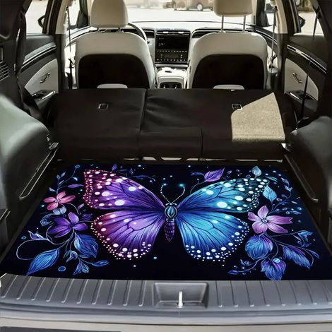 Tapis pour coffre de voiture, tapis de protection contre la poussière, résistant à l'usure et à la saleté, facile à entretenir - 75 x 100cm [Velours cristal, fond en plastique]
