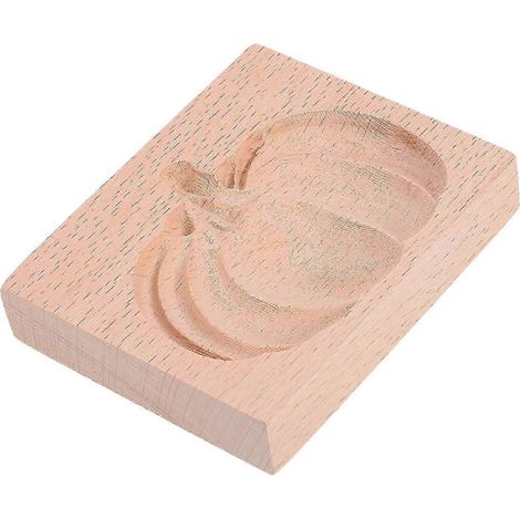 Emporte-pièce en bois en forme de citrouille pour biscuits en pain d'épice, tampon à pâtisserie (1/5)