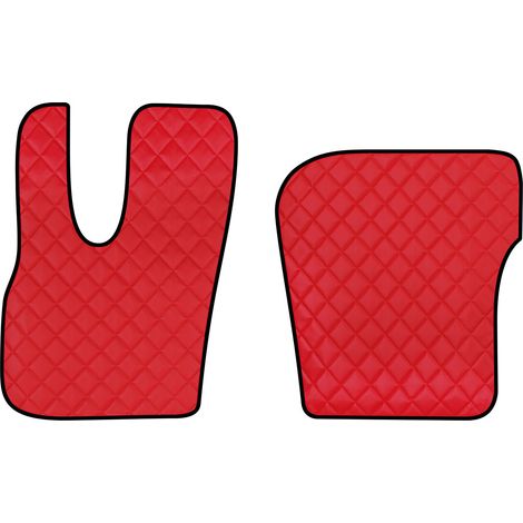 Coppia tappeti in Skeentex - Rosso - compatibile per Daf XF (06/21)