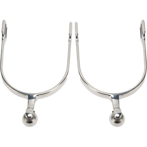 Lot de 2 éperons western en acier inoxydable pour femmes, avec roulette, pour bottes d'équitation et passionnées d'équitation. (1/5)