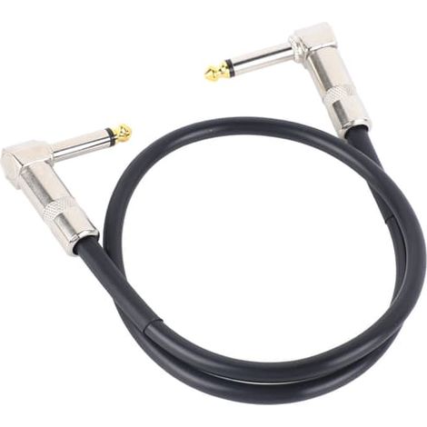 Câble d'effet pour guitare, fiche coudée 6,35 mm, anti-interférences, réduit le bruit, câble flexible pour pédale de guitare (1/5)
