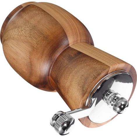 Moulin à Poivre Manuel Design Classique Portable en Bois et Acier (1/5)
