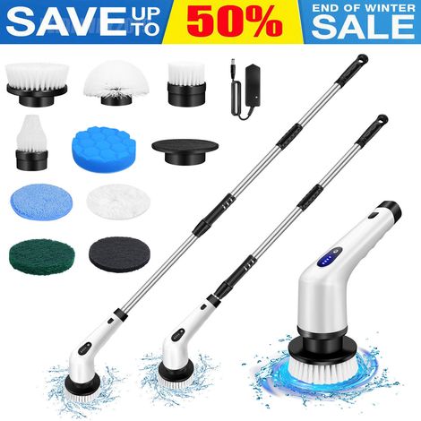 10 in 1 Electric Spin Scrubber Handheld Cleaning Brush Cordless Turbo Scrub Tool (1/5)