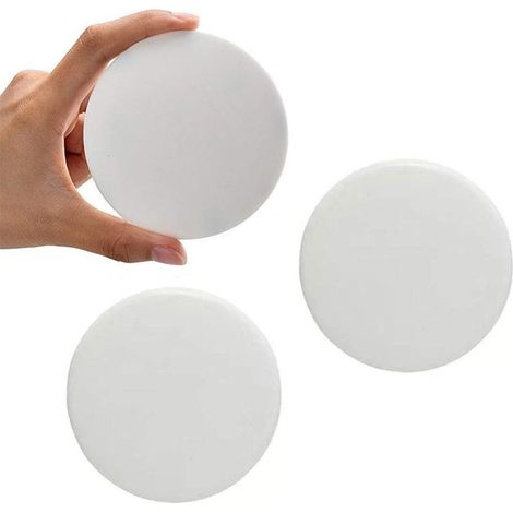 Lntyq Butoir de poignée de porte, bouclier mural en silicone, autocollant rond en caoutchouc souple, coussinets de butée de porte (grand diamètre rond 8 cm)