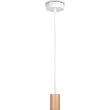 Paco Home Deckenlampe Wohnzimmer Esszimmerlampe Pendelleuchte Esstisch Modern Hängelampe 1er Pendelleuchte, Weiß - Natur