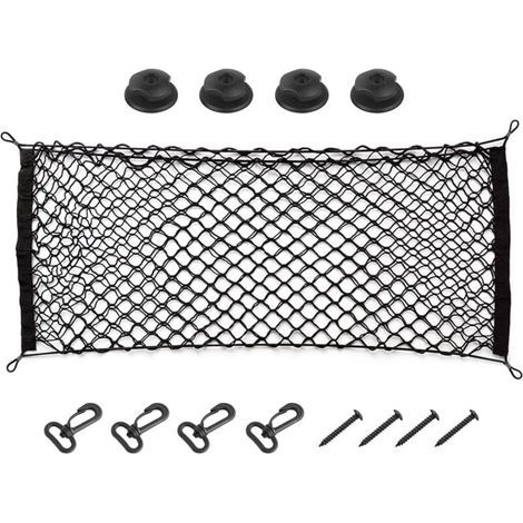 Red de almacenamiento elástica ajustable para maletero de coche, red de almacenamiento para maletero, ajuste universal para coche, vehículo, SUV (35,4" x 15,8") (1/3)