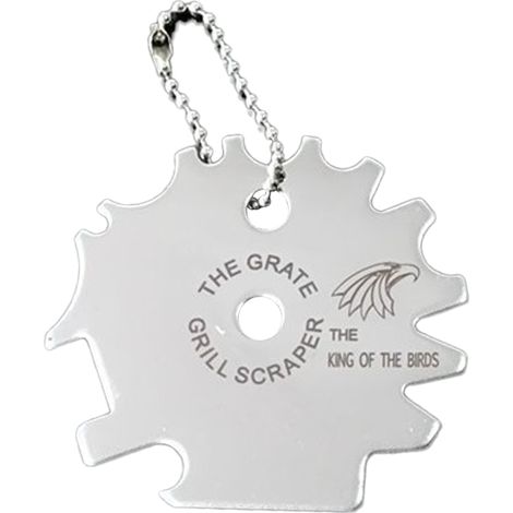 Grattoir pour grille de barbecue, accessoire de nettoyage pour grille de barbecue, outil de cuisine pratique, accessoire de camping pour barbecue (Argent, 2) (1/4)