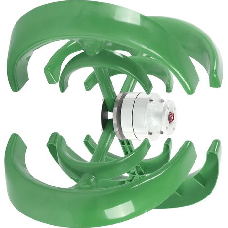 Kit éolienne 400 W, générateur à 4 pales, moteur CA, système solaire type lanterne, double couche verte 12 V (1/5)