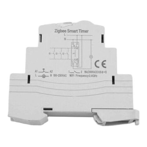 Disjoncteur Tuya Smart Life ZigBee Rail DIN 1P unipolaire à contact sec Relais temporisé Application Télécommande (1/4)