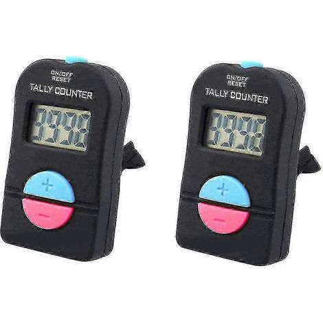 Lot de 2 compteurs numériques manuels, addition, soustraction, clicker manuel, mécanique, portatif (1/5)