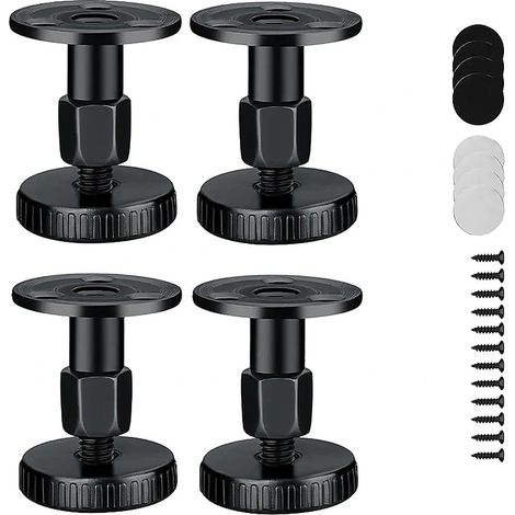 Pied de Meuble Réglable 27-64 mm (4 Pièces) - Pied Table Réglable Hauteur avec Patins Anti-Rayures - 2 Méthodes de Montage Facile - pour Meubles, Lits, Canapés, Armoires - Accessoires Montage (1/5)