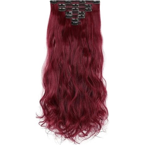 7 Pièces Extension de Cheveux, Synthétique Haute Température, Bouclée Longue, Clips Intégrés, Usage Quotidien et Cosplay (1/5)