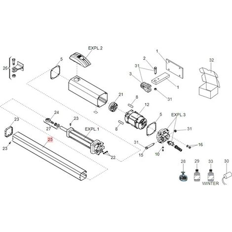 422 pieton - carter de protection pour moteur de portillon 422 pieton - FAAC 7272155 (1/3)