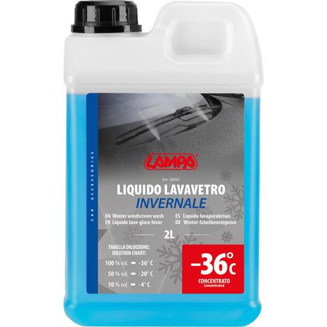 Liquido lavavetro invernale, concentrato (-36°C) - 2000 ml