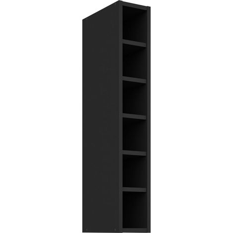 Hängeschrank Regal 15 cm Schwarz matt Küchenzeile Küche SIENA / MONZA / ARONA (1/4)
