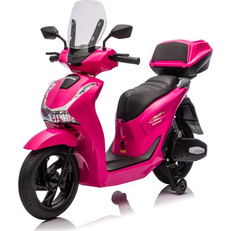 Moto Elettrica per Bambini 12V Scooter Rosa Honda SH125 (1/5)