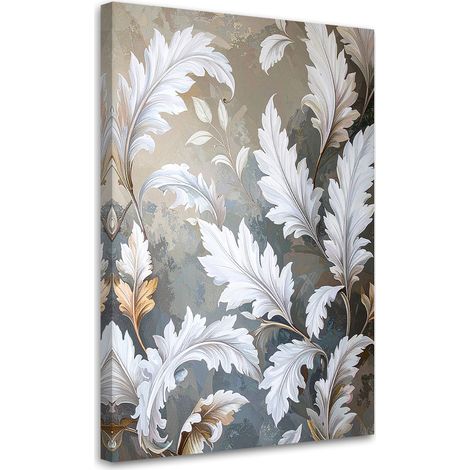 Wandbild Akanthusblätter Lorbeer weiß-beige 20x30 (1/5)