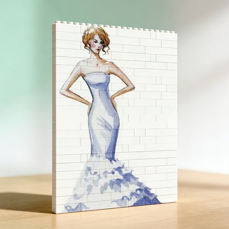 Cadre photo en blocs à monter, cadeaux pour anniversaire (1/5)