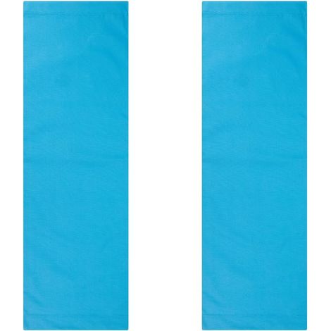 2pcs Housses de Rechange pour Chaise Longue de Plage 43x120cm Bleu Ciel,Toile de Transat,Portable Inclinable Tissu pour Bain de Soleil Jardin Cour Détente,en Extérieur, l’été (1/5)