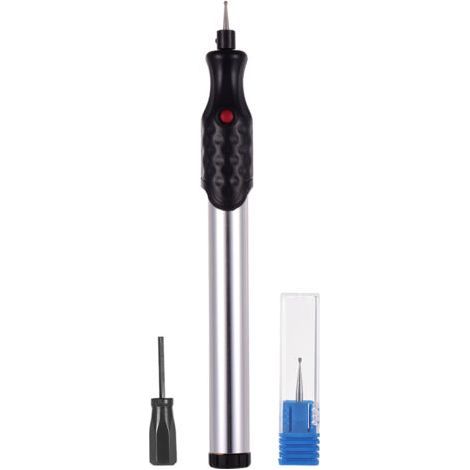 Universeller Glasgravierstift, elektrischer, kabelloser Gravierstift für Metall – kabelloser Schnitzstab für Holz und Stein, Silber (1/4)