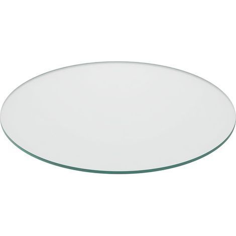 1 Plaque Verre Ronde Diamètre 50 Cm Épaisseur 8 Mm Transparente Pour Table Et Cheminée (1/5)