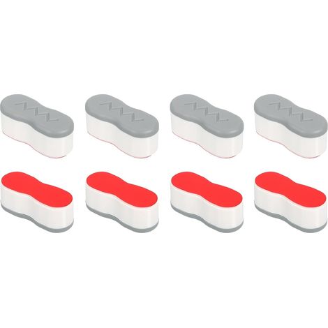 Elevadores de asiento de inodoro con almohadillas de goma para bidé, gris y blanco, autoadhesivos, universales, repuesto para asiento de inodoro (1/5)