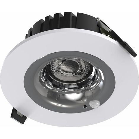 Downlight à LED à Détecteur de Mouvement PIR, 18W, Spot Encastré pour Plafond pour Trous de Φ95mm, Allumage/Extinction Automatique, Activé par le Mouvement, Blanc Neutre 4000K, Lot de 1 (1/5)