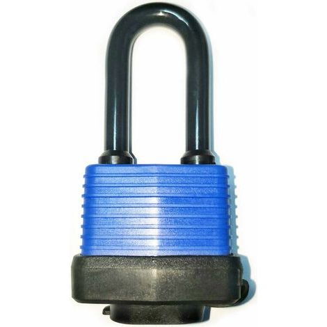 Langlebige Bügelstempel für Vorhängeschlösser. Gleiches Schlüsselgefühl wie bei blauen Vorhängeschlössern. Besonders robust. Ideal für Haus, Gartenhaus, Außenbereich, Garage und als Sicherheitsschlöss (1/5)