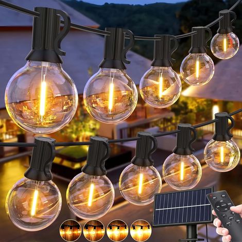 Guirlande Lumineuse Exterieure Solaire 30M avec 42 G40 LED Ampoules (1/5)