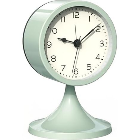 LEDANDER Réveil analogique rétro – Horloge de bureau à quartz silencieuse (sans tic-tac), avec fonction répétition et rétroéclairage – Fonctionne sur piles – Idéal pour chambre, table de chevet, burea (1/5)
