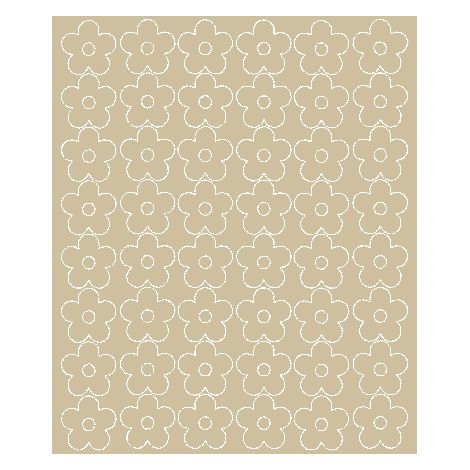 Wandaufkleber Blumen 3 cm Blumenaufkleber 48 Stück beige matt.