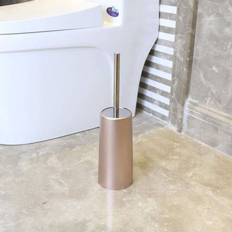 WC Brosse Brosses De Toilette Ensemble de Brosse de Toilette dorée pour Salle de Bain-Or Rose(38.510.510.5cm) (1/4)