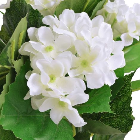 Plante hortensia artificielle avec pot 60 cm Blanc (1/3)