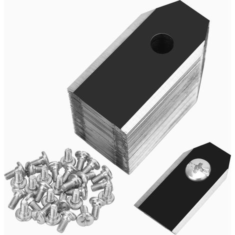 Paquete de 30 cuchillas de repuesto universales para cortacéspedes robóticos Husqvarna Automower y Gardena (3 g - 0,75 mm) + 30 tornillos, juego de cuchillas (3 g - 0,75 mm), negro (1/5)