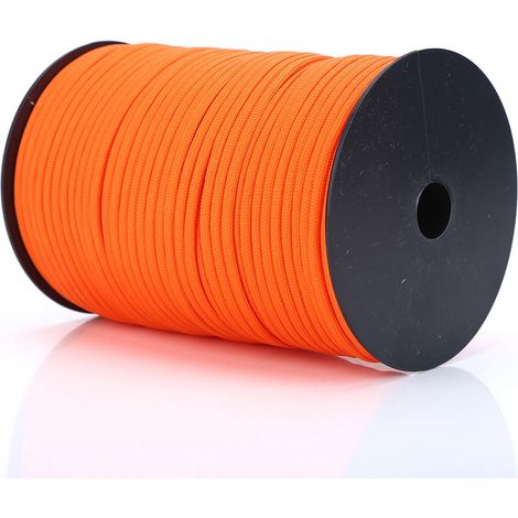 100 m orangefarbenes reflektierendes Paracord für Überlebensarmband und Schlüsselband (1/5)