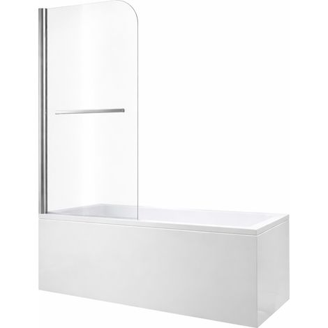 BuyLando -  100x140 cm - Pare-baignoire moderne en verre véritable ESG