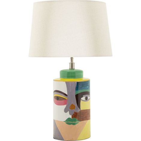 Lampada da tavolo Piccassy Color in ceramica multicolor Ø40x65 cm