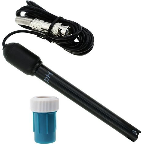 Lntyq Électrode de pH à corps long avec sonde à prise BNC Câble de 300 cm 0-14pH pour pH-mètre, contrôleur de pH Appareil de pH Capteur économique