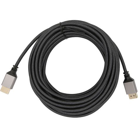 Câble HDMI 4K haute vitesse, adaptateur HDMI tressé 60 Hz vers HDMI, compatible avec les tablettes, appareils photo, ordinateurs, téléviseurs et moniteurs jusqu'à 5 m. (1/5)