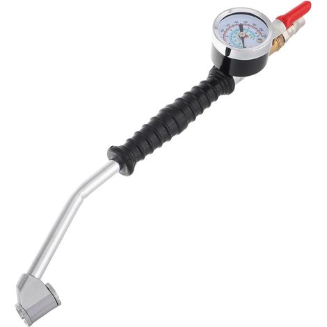 Manomètre pour pneus avec Embout de gonfleur de Pneu en Alliage Plastique, gonflage Rapide et Haute précision pour pneus de Camion, Usage extérieur et Aléatoire (1/5)