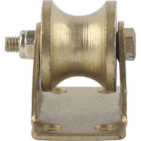 Roulette à gorges en U pour portail roulant, câble métallique et rail, avec support, 32 mm (1,3 po)