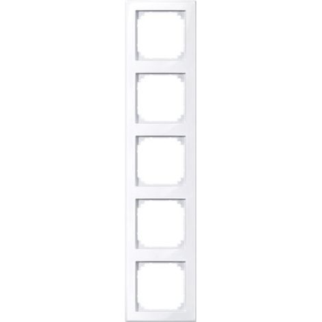 MERTEN 478525 CADRE M-SMART POUR 5 PRISES BLANC BRILLANT