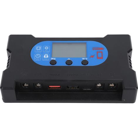 Contrôleur de charge solaire à double port USB Type C pour charge rapide de panneaux solaires 12 V et 24 V, 40 A (1/5)