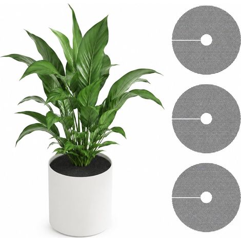 3 Pieces Protection de Pot Plante Diametre 30 cm Resistante et Epaissie Decoupable Anti Eclaboussure de Terre Protection contre Chats et Enfants (1/5)