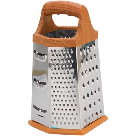 Râpe à Fromage râpe à boîte en Acier Inoxydable 6 côtés Coupe-légumes de 9 Pouces de Hauteur avec Base et poignée antidérapantes râpes Portables pour la Cuisine Le Fromage et Les légumes (1/5)