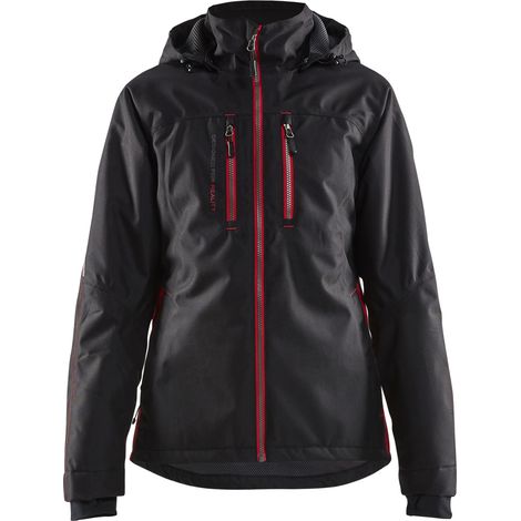BLAKLÄDER Damen Funktionsjacke, schwarz / rot, Unisex-Größe: M