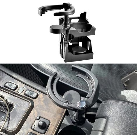 Porte-boissons pour siège avant, noir, compatible avec Mercedes-Benz E300, E320, W210, remplace 2106800114 66920101 (1/5)